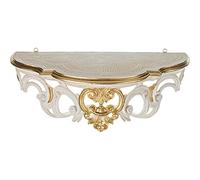 Artissimo Barocco, consolle da parete con specchio, bianco e oro, decorazione anticata, Cp72, 50 x 20 x 24 cm