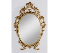 artissimo C531 - Specchio da parete decorativo barocco, ovale, dorato, antico, classico, 43 x 27 cm
