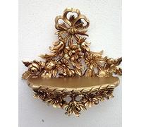 artissimo Consolle barocco da parete/console a specchio/mensola da parete, 38 cm x 35 cm x 15 cm, colore oro CP83