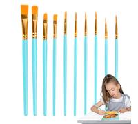 Artist Brushes - 16-20 (cm) 10pcs Artist Painting Brushes Set - Smooth And Flexible Artists Paint Brushe Versatile For Watercolor Acrylic And Oil Painting