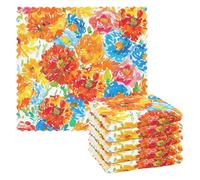 Artist Flower Rainbows Marigold Asciugamani per auto extra large Confezione da 6 asciugamani assorbenti decoración toallas de microfibra para limpieza 28x28 cm