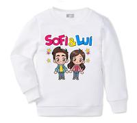 ARTIST MARKET Felpa Bianca Girocollo Me Contro Lui e Sofi e Te | Alta qualità Made in Italy (IT, età, 5 Anni, 6 Anni, Regular, Standard, Bianco)