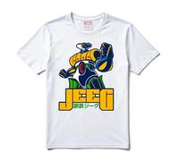ARTIST MARKET T-Shirt Jeeg Robot d'Acciaio, Bianco Unisex 100% Cotone Ver. 1 (IT, Testo, L, Regular, Regular, Standard, Bianco)