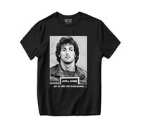 ARTIST MARKET T-Shirt John Rambo Cartello 1982, Nero Unisex 100% Cotone (IT, Testo, XL, Regular, Regular, Standard, Nero)