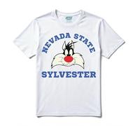 ARTIST MARKET T-Shirt Maglietta 100% Cotone Nevada State Sylvester (IT, Testo, XXL, Regular, Regular, Standard, Bianco)
