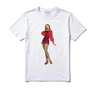ARTIST MARKET T-Shirt Raffaella Carrà Icona Pop della Musica | Girocollo 100% Cotone (IT, Testo, S, Regular, Regular, Standard, Bianco)