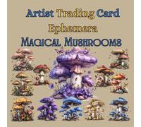 Artist Trading Card Ephemera- Magical Mushrooms, Cut and Collage: Ephemera Book, Junk Journal, Glue Books, Mixed Media Collage Art, Scrapbooking, Decoupage, Card Making, Art Journaling