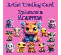 Artist Trading Card Ephemera- Monsters, Cut and Collage: Ephemera Book, Junk Journal, Glue Books, Mixed Media Collage Art, Scrapbooking, Decoupage, Card Making, Art Journaling