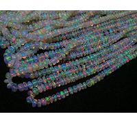 Artist Unknown Si-1170 - Perline in opale etiope naturale, lisce e lisce, perline opale, 2,5-4,5 mm, 40,6 cm, Si-1170