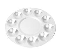 Artist Watercolor Palette | Aluminum Paint Mixing Tray for Watercolor/Acrylic/Oil Painting | 6-10 Color Wells with Non - Slip Rim | Lightweight & Sturdy Art Supply (Round 10 holes)