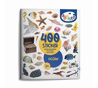 Artista 9315127 - Libro di adesivi "Mare", 400 adesivi realistici, riutilizzabili, per adulti e bambini dai 3 anni in su