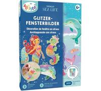 ARTISTA 9342961-Kit Creativo per finestre con Glitter, subacqueo, in Pratica Scatola portaoggetti, Kit Fai da Te per Bambini dai 6 Anni in su, Colore Mondo Sottomarino, 9342961