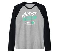 Artista Modo su Creative Design Divertente Graphic Designer Musica Maglia con Maniche Raglan