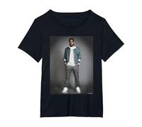 Artista Rap Kanye West di Michael Grecco Maglietta, Donna Plus-Size, Nero, 1X