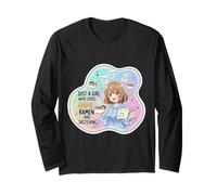 Artista Solo Una Ragazza Che AMA Anime Ramen E Sketching Art Maglia a Manica