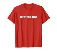 Artista Soul Alive Maglietta, Uomo, Rosso, L