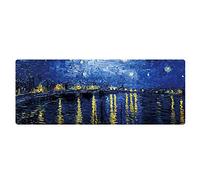 Artiste peinture à l'huile Grand Caoutchouc Tapis de Souris personnalité paysage Personnel personnalisé Tapis de Souris Nuit étoilée 15.7X35.4X0 .08 po