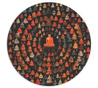 Artistic Buddha Statues 1000 Tessere Puzzle Circolare Intrattenimento Creativo Per Gioco Familiare Regalo Per Adulti E Bambini Da 14 Anni E Più 1000pcs (67.5x67.5cm)