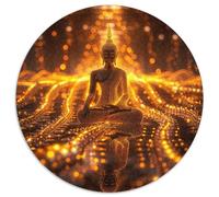 Artistic Buddha Statues Puzzle Rotondo Da 1000 Pezzi Per Adulti 14+ Forma Rotonda Ecofriendly Difficile E Impossibile Creativo Antistress Regali Educativi 1000pcs (67.5x67.5cm)