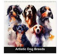 Artistic Dog Breeds (Wall Calendar 2026 12" x 24" / 30 x 60 cm (aperto) Calvendo 12 Month Wall Calendar