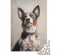 Artistic Dog Theme 1000 Pieces Paper Jigsaw Puzzle for Adults Calming Brain Training Dog Puzzles Home Decor Gift 38x26cm/1000pcs