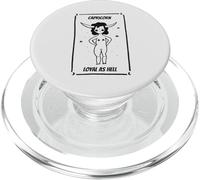 Artistic Drawing Capricorn Loyal as Hell Zodiac PopSockets PopGrip per MagSafe