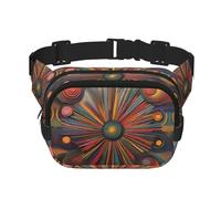 Artistic Expression - Marsupio quadrato a doppio strato con cinghia regolabile, per attività all'aperto, colore: nero, taglia unica, Nero , Taglia unica