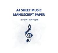 Artistic Manuscript Paper Notebook: A4 Sheet Music for Composition & Music Writing | 12 Staves Per Page · 102 Pages Premium: A modern music manuscript notebook featuring expressive watercolor art, designed for clarity, creativity, and focused notation
