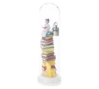 Artistic Miniature Book Stack Nightlight in Resine Vaso Lettore Biblioteca Statua Lampada LED per Comodini Display Da Tavolo Comodini Luce Da Tavolo
