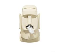 Artistic Stone Face - Scatola porta fazzoletti multiuso per occhiali e cuffie, materiale ABS in bianco, verde o nero, per la casa e per la casa (bianco)