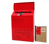 Artistic Wall Mount Mailbox, Decorative Locking Letter Box, 1 Pieces Alloy Structural Weatherproof Seal Mastery Security Chassis for Outdoor Garden Home Porch Courtyard Farmhouse