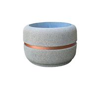 ARTISTICA GRANILLO FIORIERA IN CEMENTO,VASO,INTERNO E ESTERNO, INERTI A VISTA H 45 DIAM.60 CM.