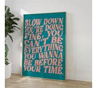 Artistica Tela per Decorazione Murale Stampa Testi Canzoni Musica Arte Murale Disco Pop Musica Pop Anni '70 Stampa Lettere Poster da Parete Decorazione Tela Senza Cornice Pittura(B,30x40cm)