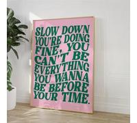 Artistica Tela per Decorazione Murale Stampa Testi Canzoni Musica Arte Murale Disco Pop Musica Pop Anni '70 Stampa Lettere Poster da Parete Decorazione Tela Senza Cornice Pittura(C,40x60cm)