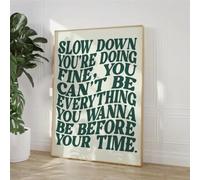 Artistica Tela per Decorazione Murale Stampa Testi Canzoni Musica Arte Murale Disco Pop Musica Pop Anni '70 Stampa Lettere Poster da Parete Decorazione Tela Senza Cornice Pittura(Un,50x70cm)