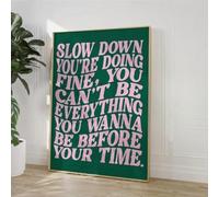 Artistica Tela per Decorazione Murale Stampa Testi Canzoni Musica Arte Murale Disco Pop Musica Pop Anni '70 Stampa Lettere Poster da Parete Decorazione Tela Senza Cornice Pittura(D,40x60cm)