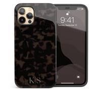 Artisticases Custodia personalizzata con iniziali tartarugate, custodia con nome personalizzato, compatibile con iPhone 17 Air, 16 Pro Max, 15 Plus, 14, 13 Mini, 12, 11, X/XS Max, XR, 7/8