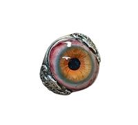 Artistico 3D Eyeballs Statement Anelli Unici Gotico Gioielli per Donne Uomini Punk Rock Styles Halloween Party Wear Retro Anelli