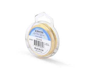 Artistico Beadalon Filo - Filo (36,6 m, Placcato Calibro 28 d'Argento), Colore Dorato
