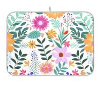 Artistico Fiori Colorati Estate Riutilizzabile Asciugatura Piatto mat 18x24 Rettangolo Grande Rack opaco Decorativo Home Decor Essentials