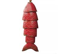 Artistico Koi Fish Wind Chimes, perfetto per creare un'atmosfera rilassante in casa o in giardino (rosso)