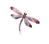 Artistico Libellule di Cristallo Spilla Pin Strass Animale Pettorale Accessorio Elegante Per Le Donne Vestito di Moda Gioielli Leggero Portatile Spilla, Misura unica, come descritto