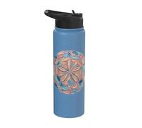 Artistico Sand Dollar Coastal Beach Fisherman Core Stainless Steel Insulated Water Bottle