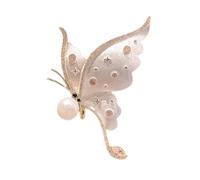 Artistico strass farfalla spilla fatta a mano strass spilla con perle fascino per stili distintivi gioielli eleganti, One Size, come descritto, come descritto