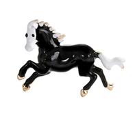 Artistico Zodiaci Cinesi Cavallo Spilla Vintage Lega Moda Pin per Cappello o Risvolto Animale A Forma di Abbigliamento Accessori Spilla Cavallo, Misura unica, come descritto