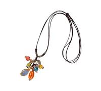 Artistics Collana Foglia Ceramica Texture Pendente Su Catena Regolabile Gioielli Portatile Pezzi Dichiarazione Per Le Donne Alla Moda Artigianato Foglia Disegni Gioielli Da, Misura unica, come
