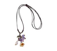 Artistics Collana Foglia Ceramica Texture Pendente Su Catena Regolabile Gioielli Portatile Pezzi Dichiarazione Per Le Donne Alla Moda Artigianato Foglia Disegni Gioielli Da, Misura unica, come