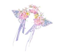 Artistics - Fascia per capelli con motivo floreale e nappe, portatile, per appassionati e donne alla moda, uso quotidiano