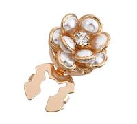 ArtisticS - Gemelli a forma di camelie con perle per migliorare lo stile in occasione di eventi formali, Misura unica, come descritto, come descritto