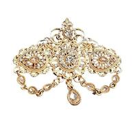 Artistics Hollow Out Arabic Crystals Spilla con nappe Abbellimento per Marocco Bridal Formale Spilla, Misura unica, come descritto